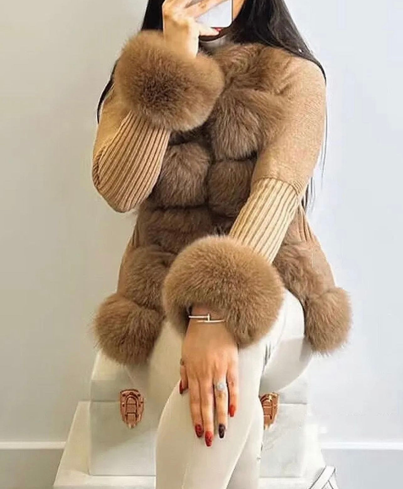 Cardigan fourrure  " Hanna "