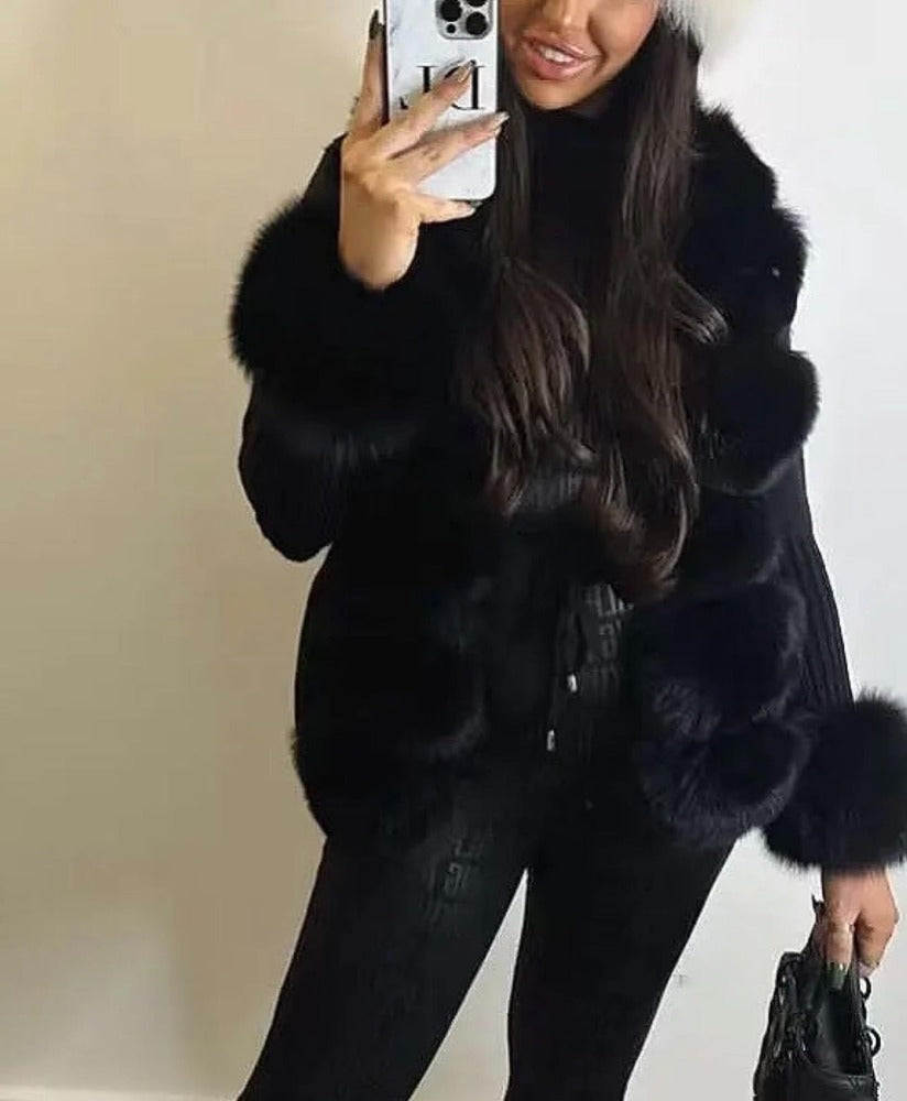 Cardigan fourrure  " Hanna "